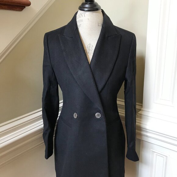 NWT JCREW Mirabelle Top Coat Womens 6 Black Italian Wool Cashmere BM546 NEW - Picture 6 of 16